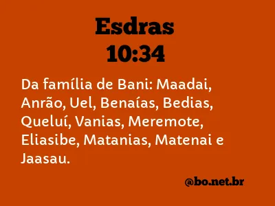 Esdras 10:34 NTLH