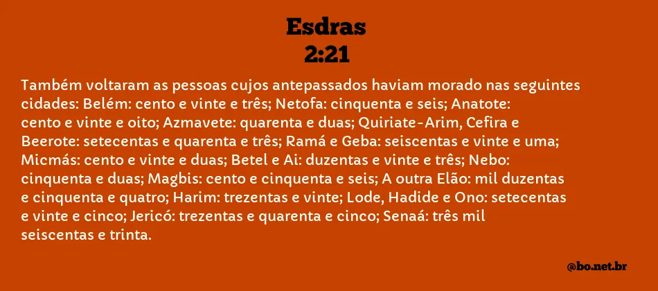 Esdras 2:21 NTLH