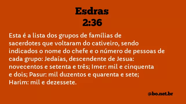 Esdras 2:36 NTLH