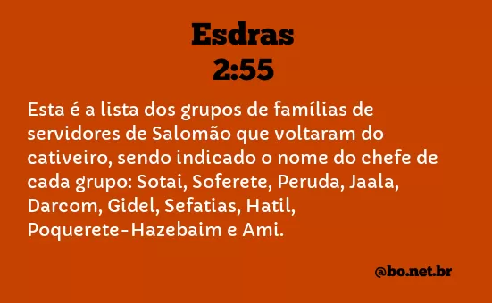 Esdras 2:55 NTLH