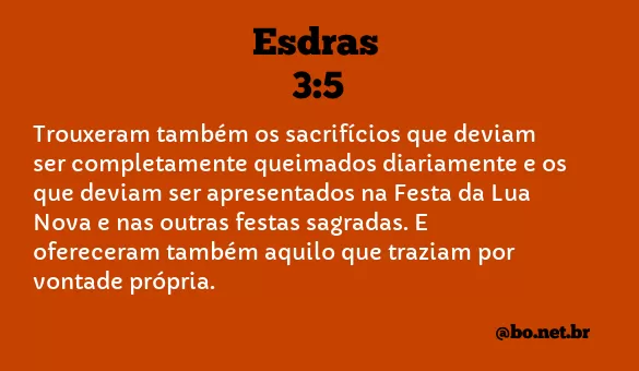 Esdras 3:5 NTLH