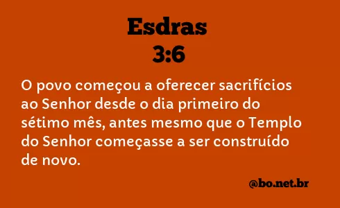 Esdras 3:6 NTLH