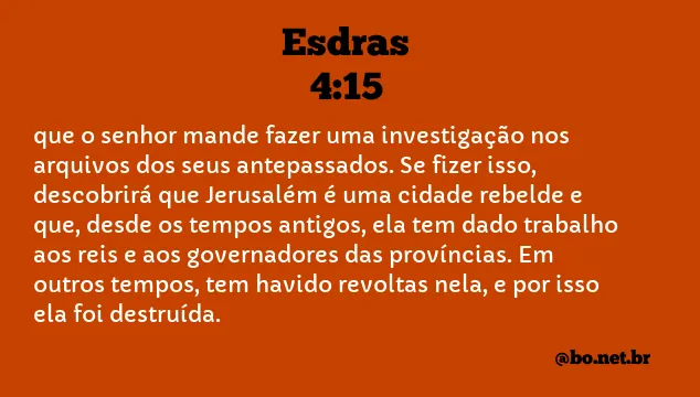 Esdras 4:15 NTLH