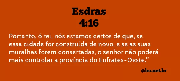Esdras 4:16 NTLH