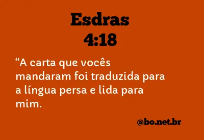 Esdras 4:18 NTLH