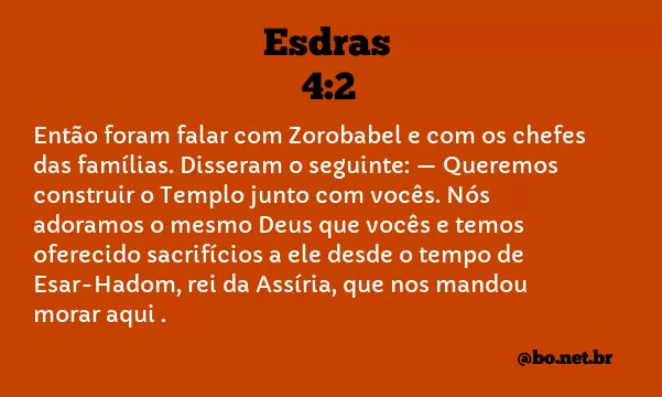 Esdras 4:2 NTLH
