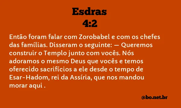 Esdras 4:2 NTLH