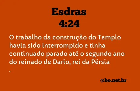 Esdras 4:24 NTLH