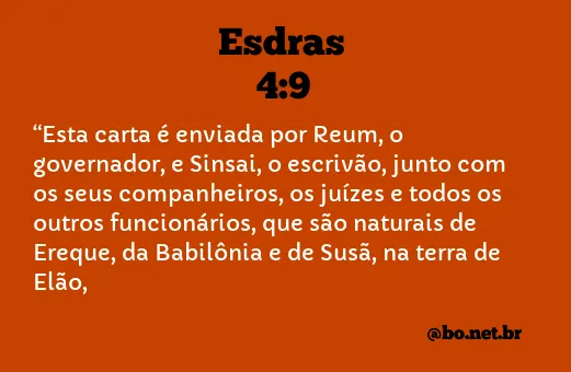 Esdras 4:9 NTLH