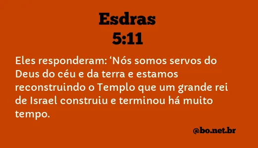 Esdras 5:11 NTLH