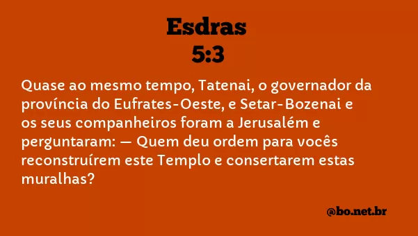 Esdras 5:3 NTLH