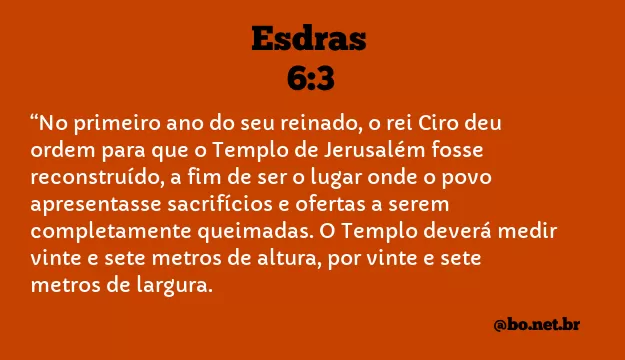 Esdras 6:3 NTLH