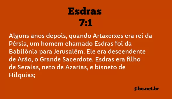 Esdras 7:1 NTLH
