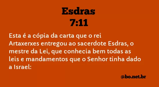 Esdras 7:11 NTLH
