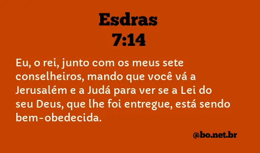 Esdras 7:14 NTLH