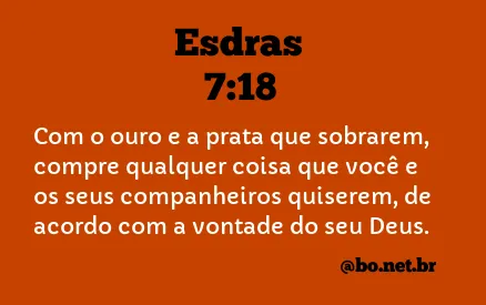 Esdras 7:18 NTLH