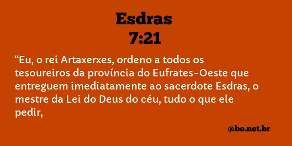Esdras 7:21 NTLH