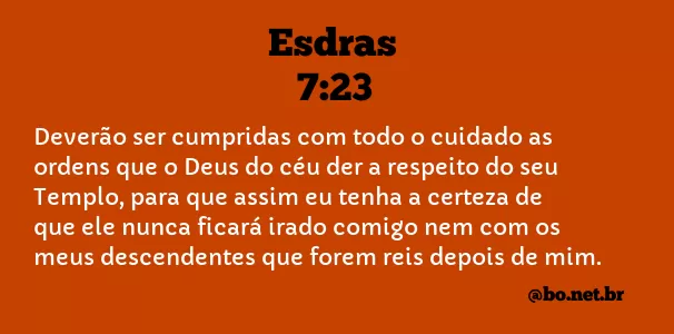 Esdras 7:23 NTLH