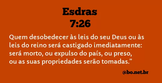 Esdras 7:26 NTLH