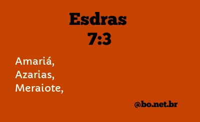 Esdras 7:3 NTLH