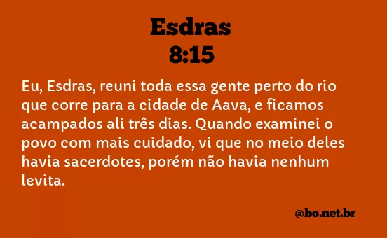 Esdras 8:15 NTLH