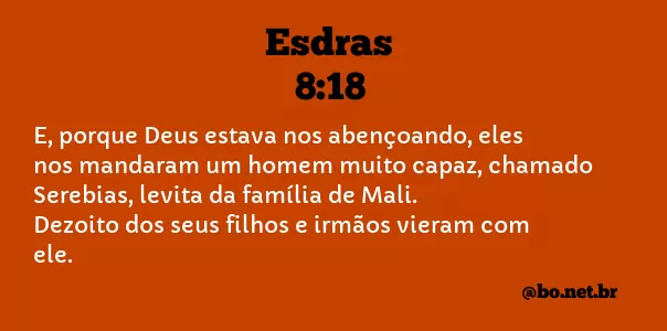 Esdras 8:18 NTLH