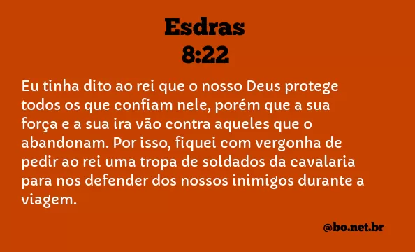 Esdras 8:22 NTLH