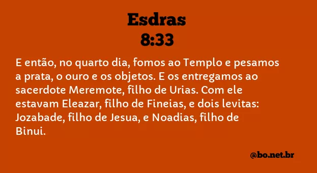 Esdras 8:33 NTLH