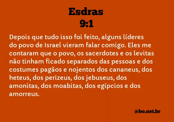 Esdras 9:1 NTLH