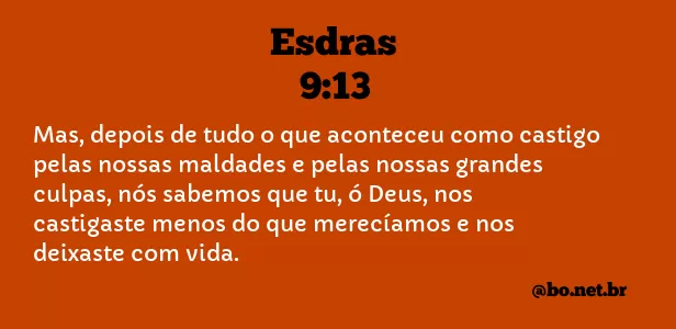 Esdras 9:13 NTLH