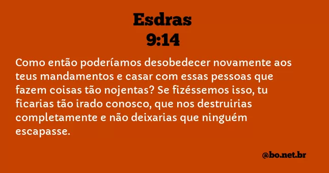 Esdras 9:14 NTLH