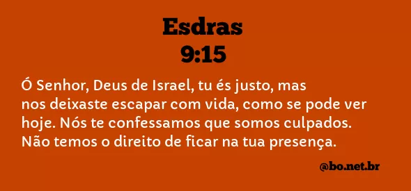 Esdras 9:15 NTLH