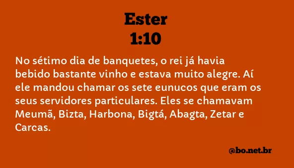 Ester 1:10 NTLH