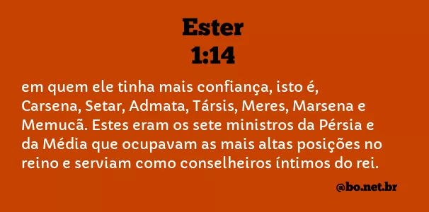 Ester 1:14 NTLH