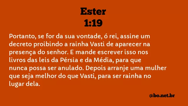 Ester 1:19 NTLH