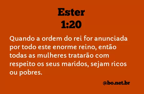 Ester 1:20 NTLH