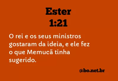 Ester 1:21 NTLH