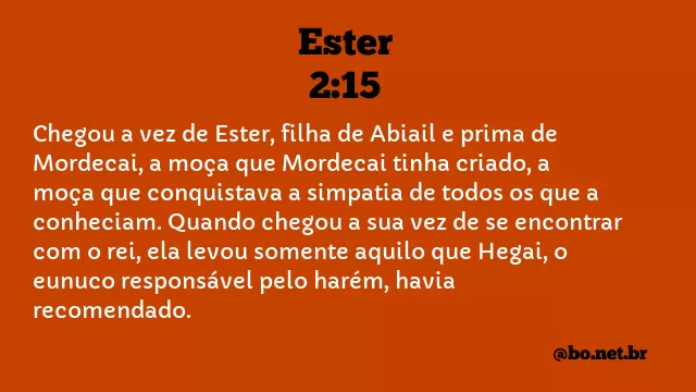 Ester 2:15 NTLH