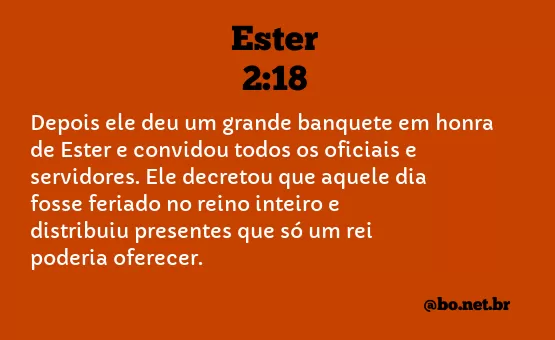 Ester 2:18 NTLH