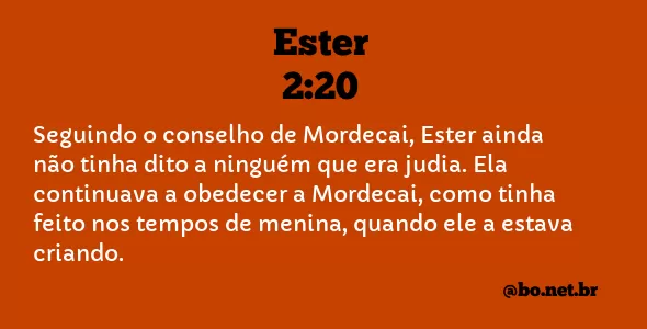 Ester 2:20 NTLH