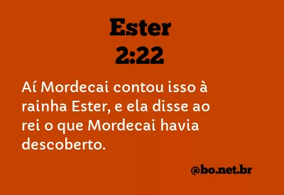 Ester 2:22 NTLH