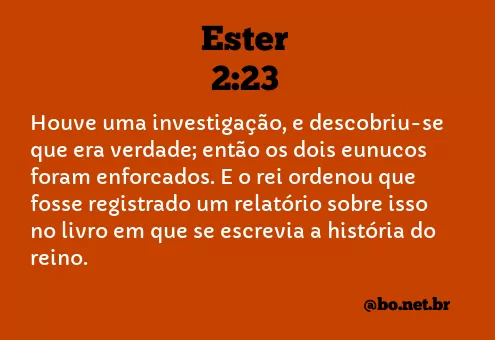 Ester 2:23 NTLH