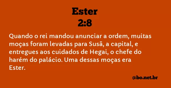 Ester 2:8 NTLH