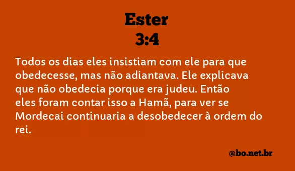 Ester 3:4 NTLH
