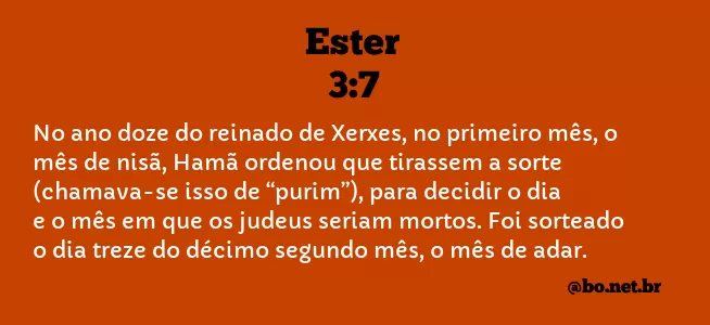 Ester 3:7 NTLH