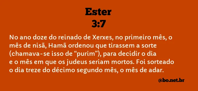 Ester 3:7 NTLH