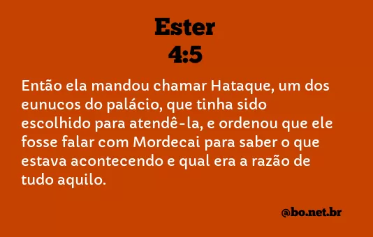 Ester 4:5 NTLH