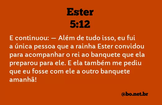 Ester 5:12 NTLH