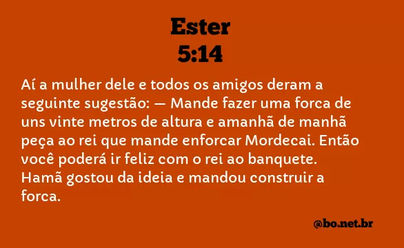 Ester 5:14 NTLH