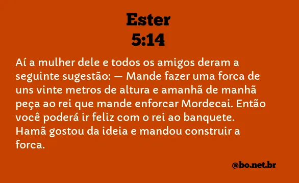 Ester 5:14 NTLH